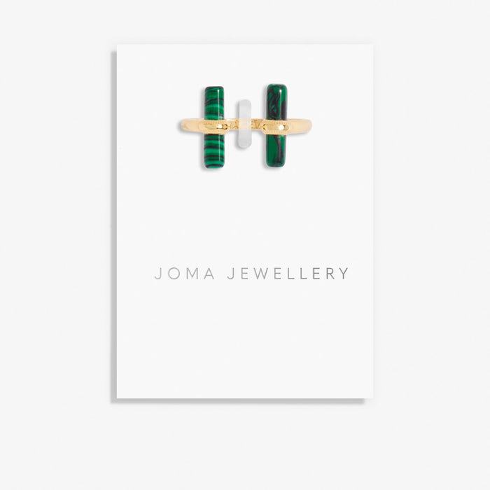 Aura Malachite Bar Ring