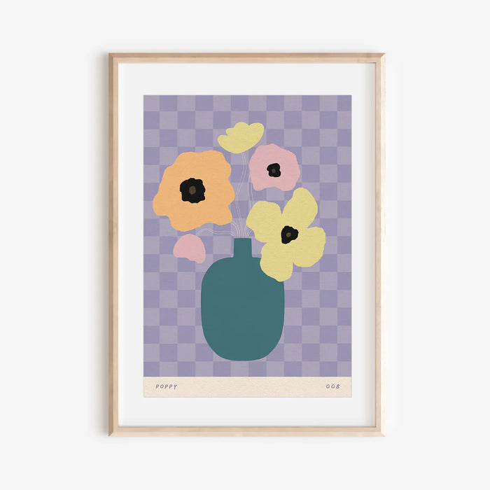 Poppy August Birth Flower Print - A4