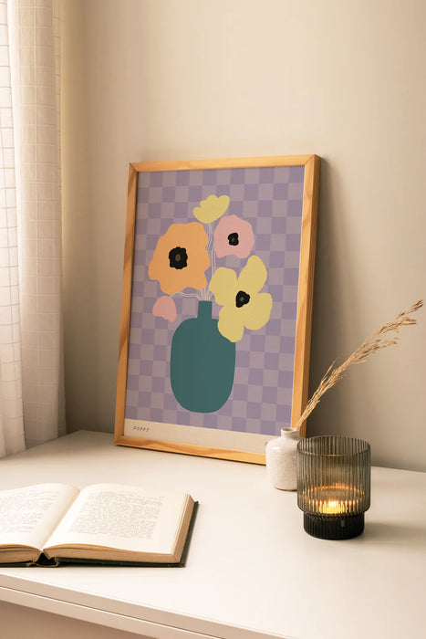 Poppy August Birth Flower Print - A4