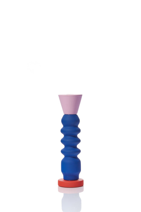 Stacks - Cobalt Tall Candlestick
