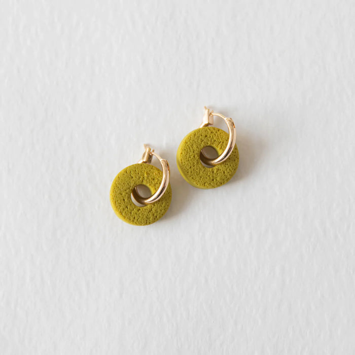 Pepper You: Surround Hoop Earrings in Chartreuse