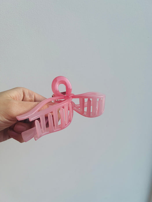 Bow Claw Clip  - Pink