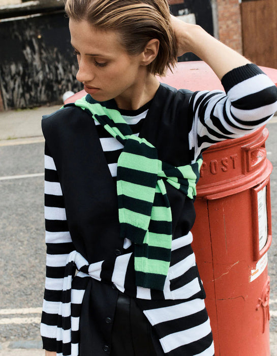 Danielle Rattray: Striped Knit | White