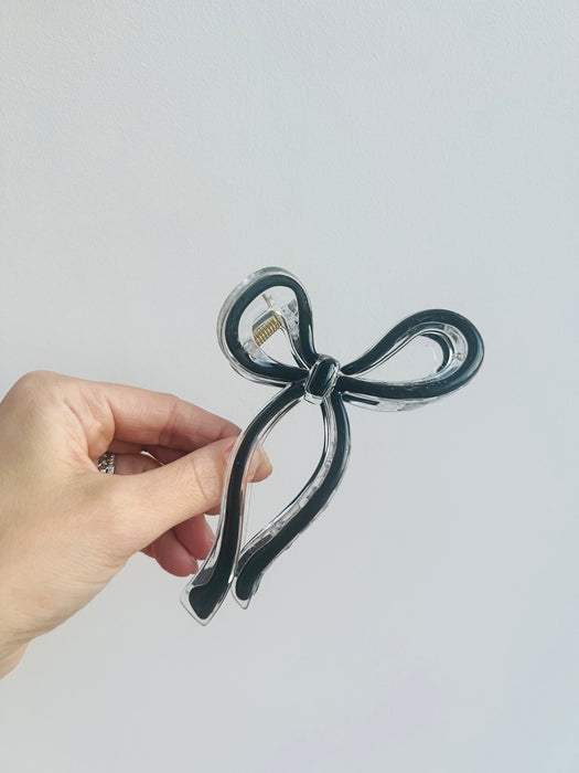 Bow Claw Clip  - Large Black