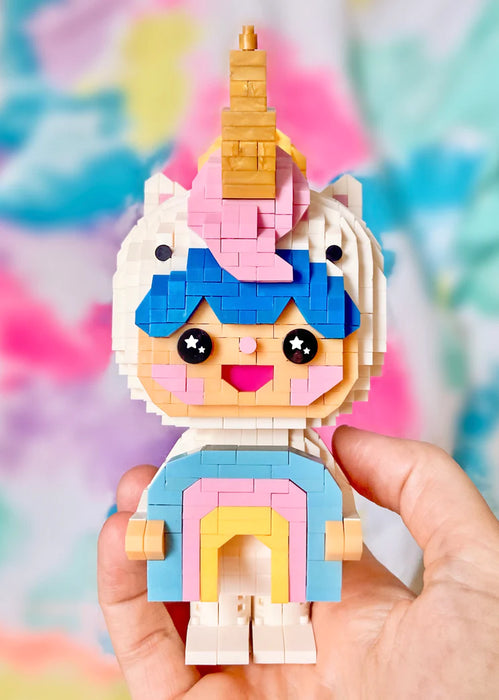 Momiji: Rainbow Unicorn Mini-Bricks