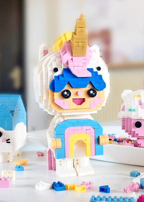 Momiji: Rainbow Unicorn Mini-Bricks