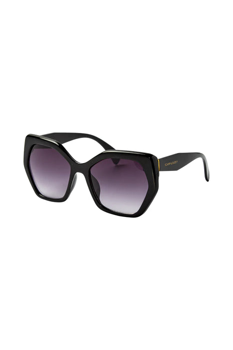 Scamp & Dude: Sofia Black Oversized Sunglasses