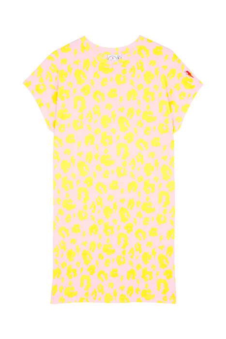 Scamp & Dude: Blush with Yellow Leopard T-Shirt Dress