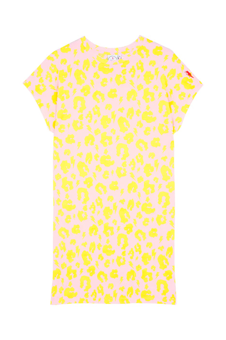 Scamp & Dude: Blush with Yellow Leopard T-Shirt Dress