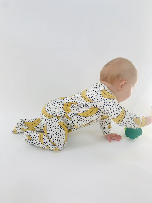 Eddie & Bee: Organic Cotton Baby Sleepsuit - Banana Pop