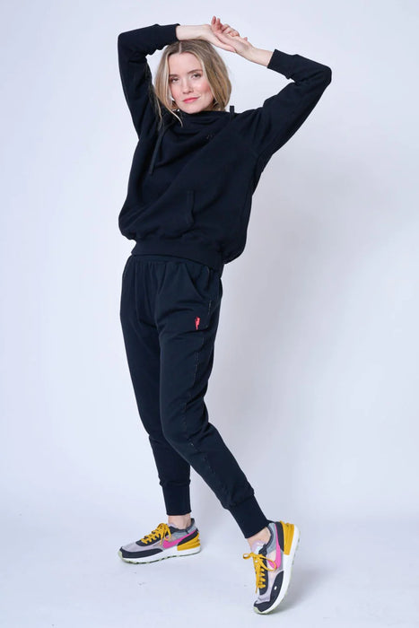 Scamp & Dude: Black Lurex Trim Cosy Joggers