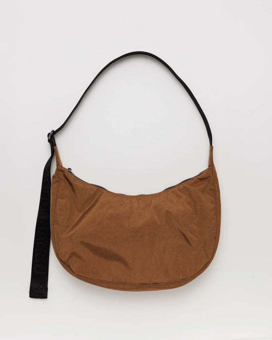 Baggu: Medium Nylon Crescent Bag -  Brown