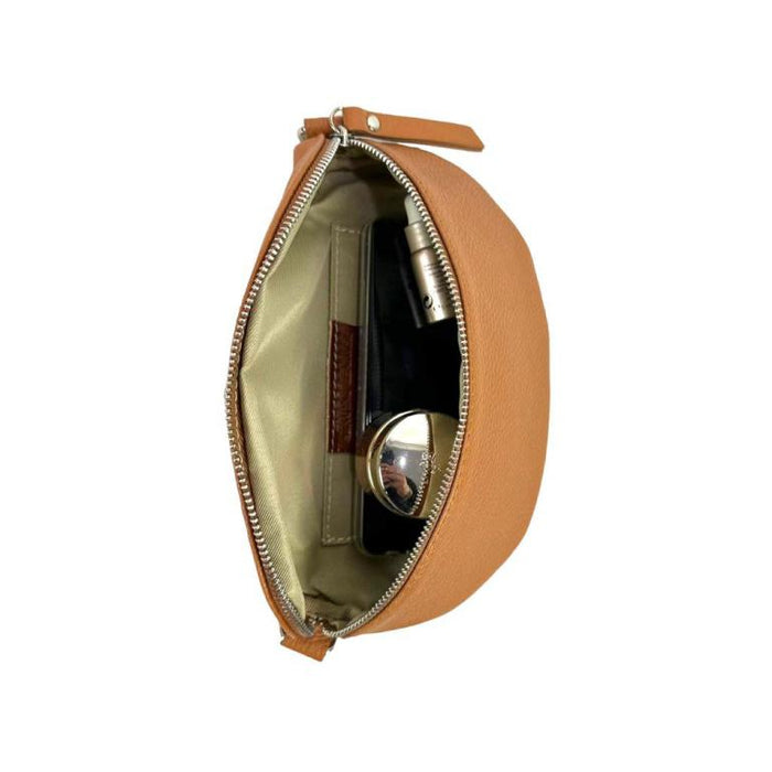 Brown Half Moon Crossbody Bag - Small