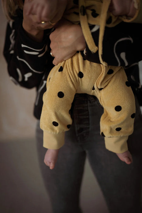 Another Fox: Camel Spot Terry Towel Sleepsuit