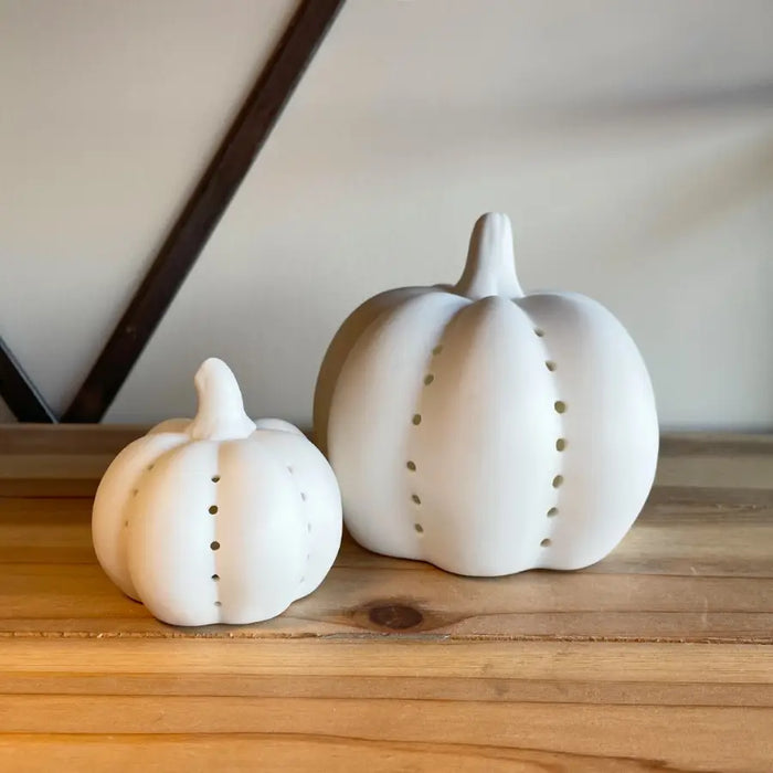 Ceramic Led Pumpkin, 7cm