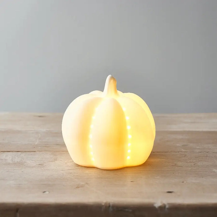 Ceramic Led Pumpkin, 7cm