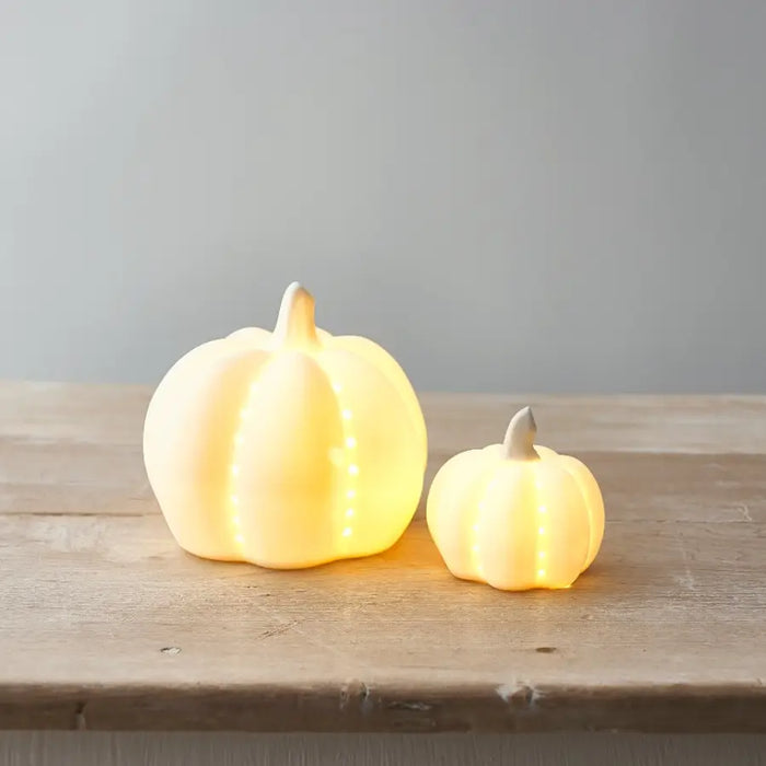 Ceramic Led Pumpkin, 7cm