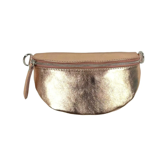 Champagne Half Moon Crossbody Bag small