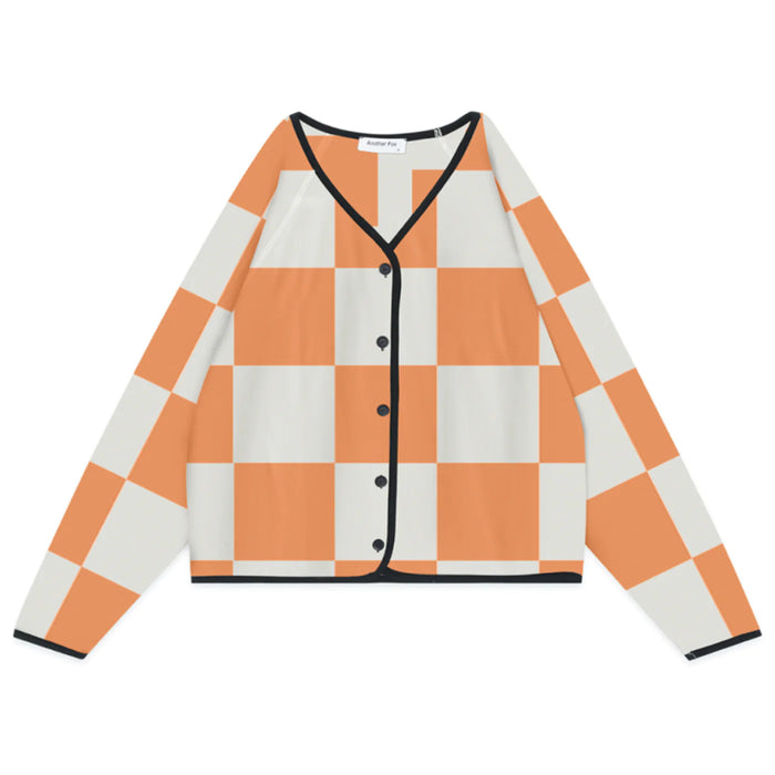 Another Fox: Checkerboard Polar Fleece Cardigan - Adult