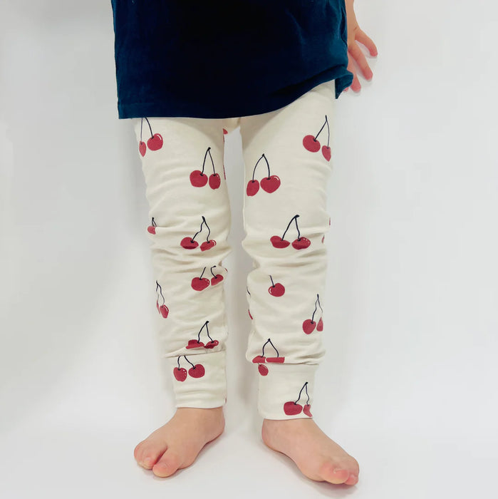 Eddie & Bee: Organic Cotton Leggings -  Cherries