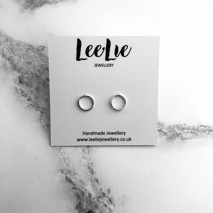 Lee:Lie: Connect Circle Stud Earrings