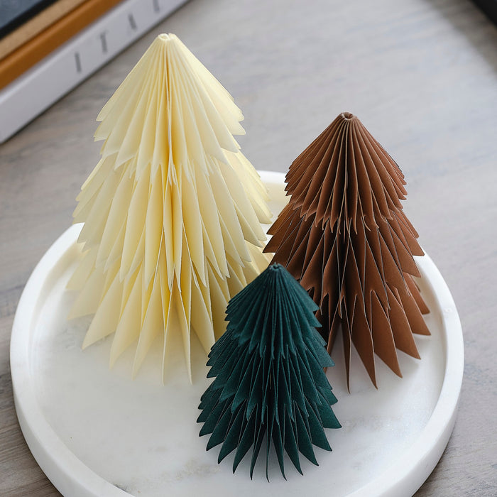 Paper Tree Honeycomb Christmas Decorations