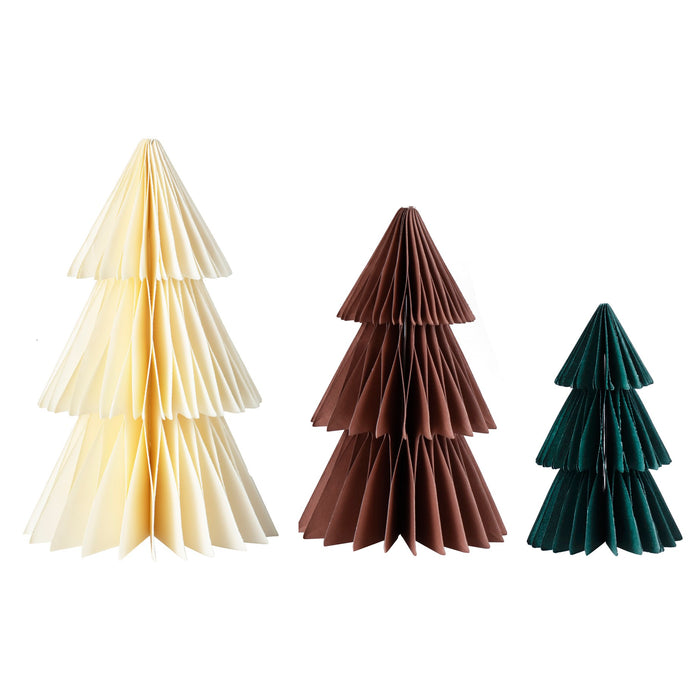 Paper Tree Honeycomb Christmas Decorations
