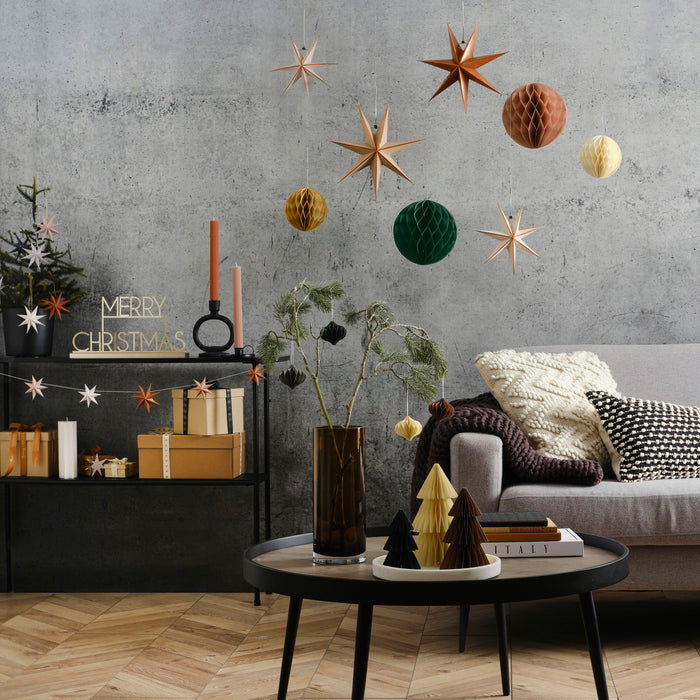 Paper Tree Honeycomb Christmas Decorations
