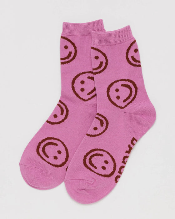 Baggu: Crew Sock - Extra Pink Happy