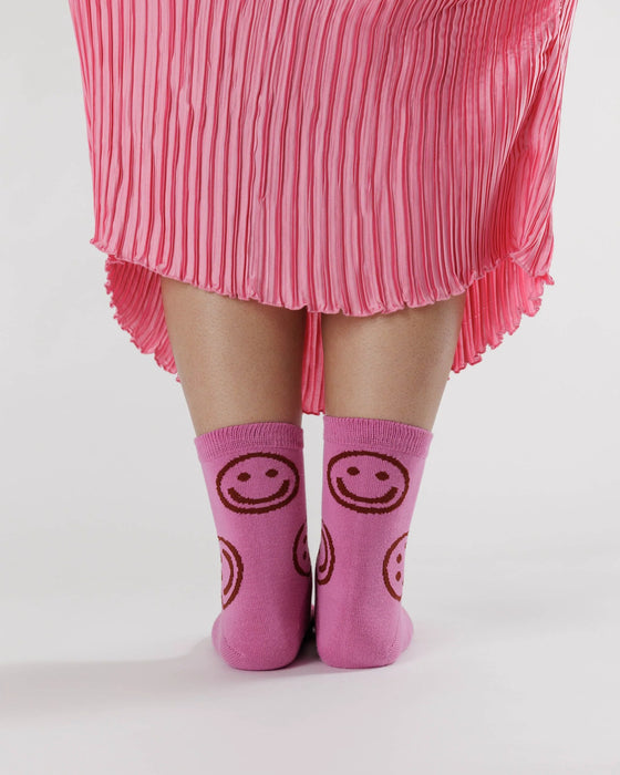 Baggu: Crew Sock - Extra Pink Happy
