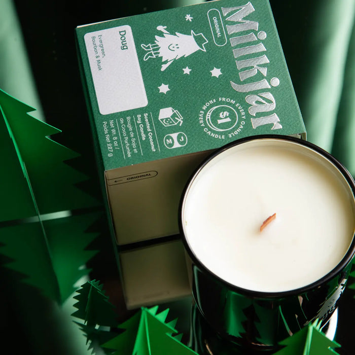 Milkjar: Doug - Evergreen, Bourbon & Musk Coconut Soy 8oz Candle