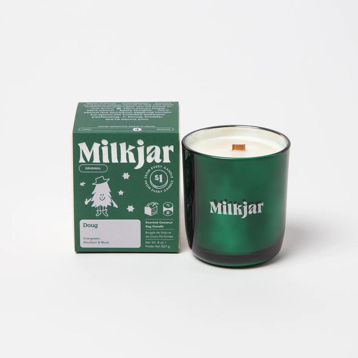 Milkjar: Doug - Evergreen, Bourbon & Musk Coconut Soy 8oz Candle