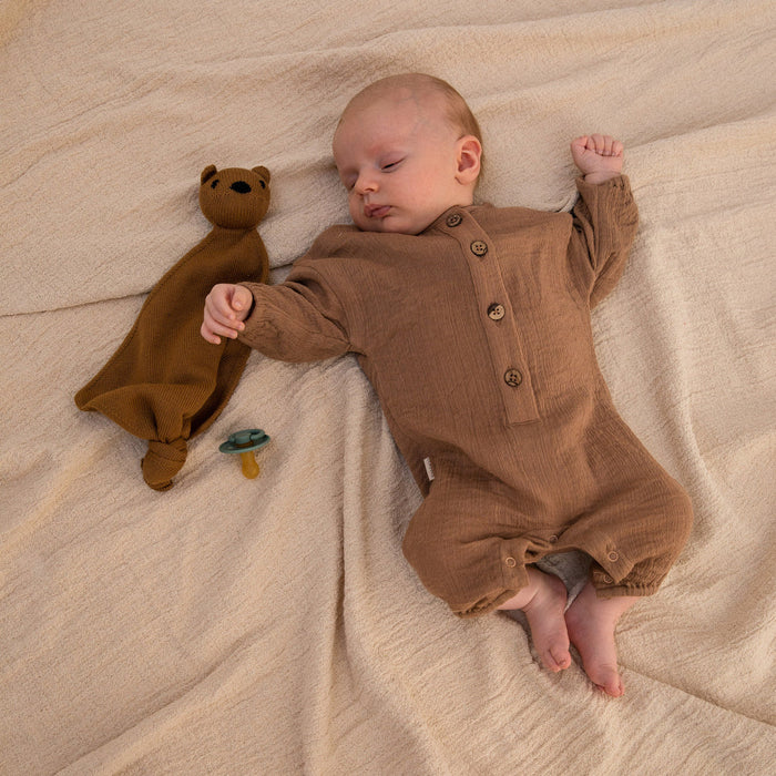 Claude & Co: Gauze Jumpsuit and Collar - Fawn