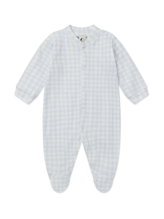 Sleepy Doe: Baby Sleepsuit - Gingham Mist