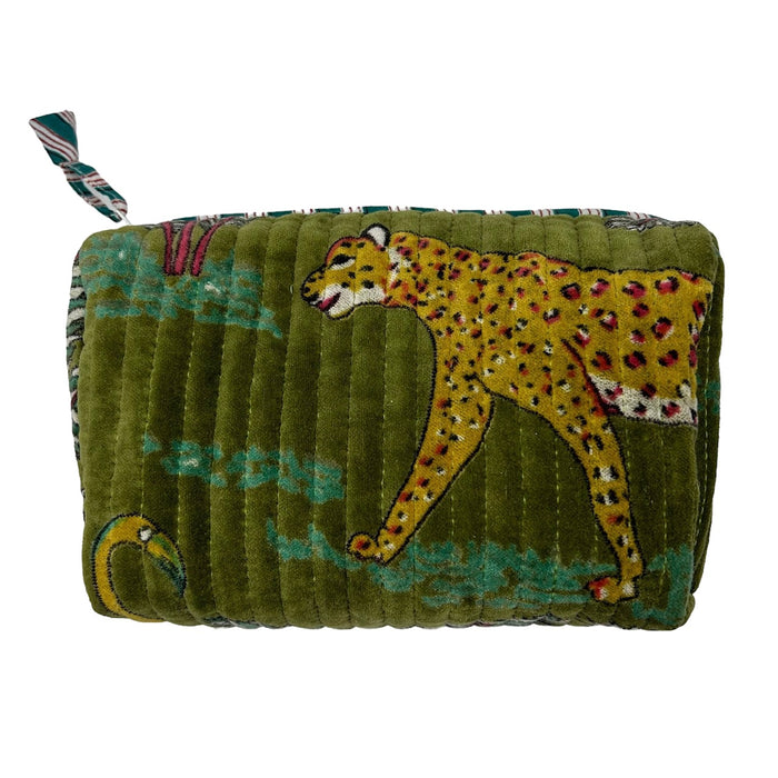 Sixton London: Madagascar Make Up Bag in Green - 2 sizes available