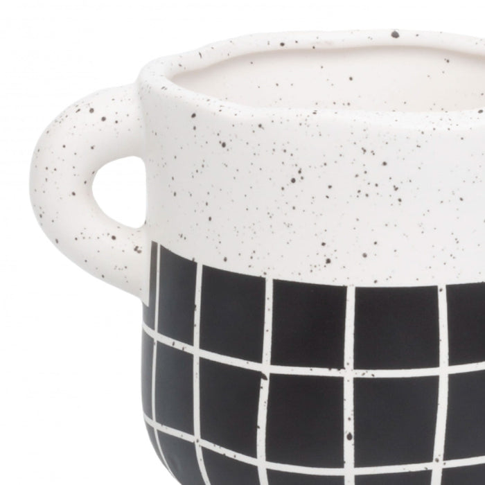 Handmade Grid Planter - Black