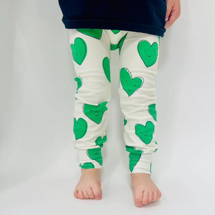 Eddie & Bee: Organic Cotton Leggings -  Happy Hearts