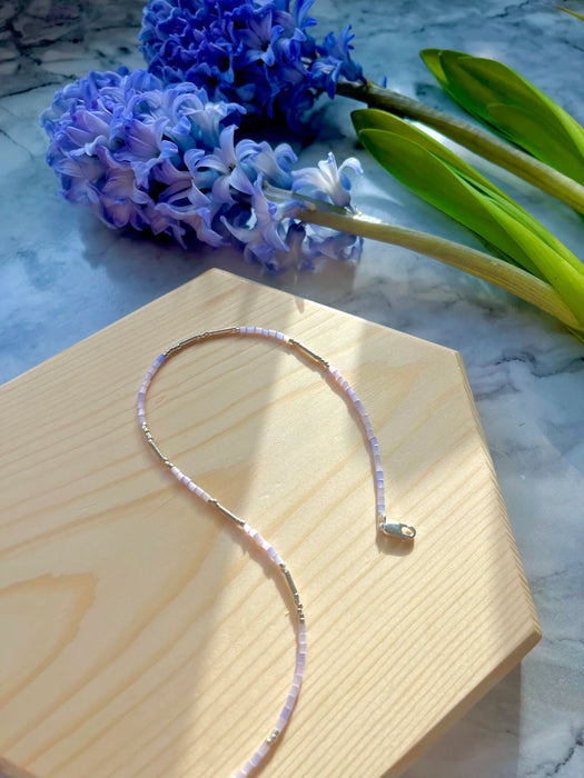 Lee:Lie Hyacinth Seed Bead Necklace