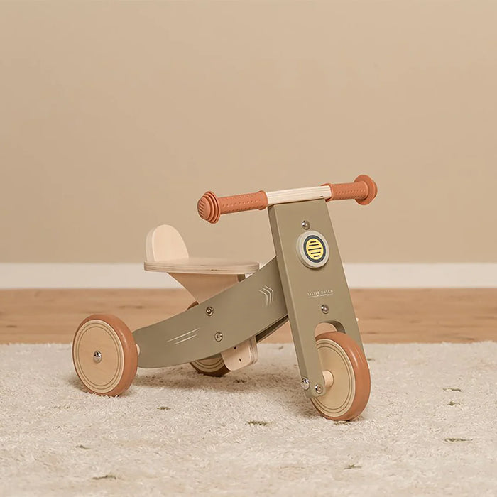Little Dutch: Wooden Tricycle - Olive