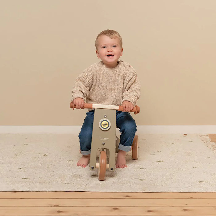 Little Dutch: Wooden Tricycle - Olive