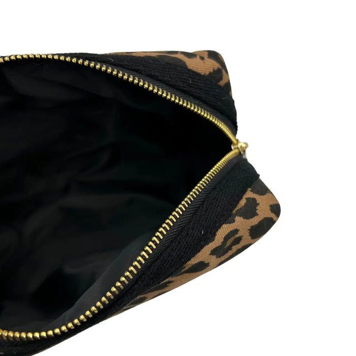 Sixton London: Leopard Print Make-Up Bag & Luna Bee Pin - Large