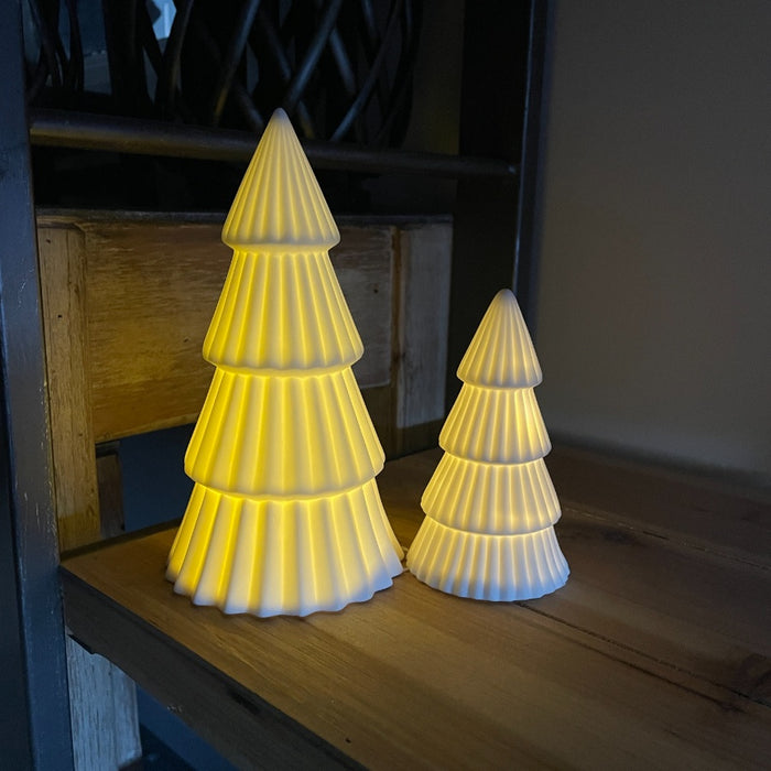 Led Ceramic White Tree, 20.5cm