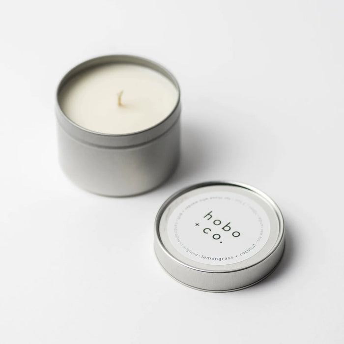 Lemongrass + Coconut Travel Tin Soy Candle