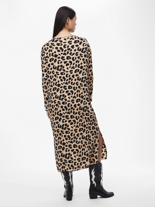 Leopard Plisse Midi dress