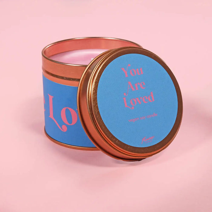 Rose Velvet & Oud You Are Loved Valentine Tin Candle