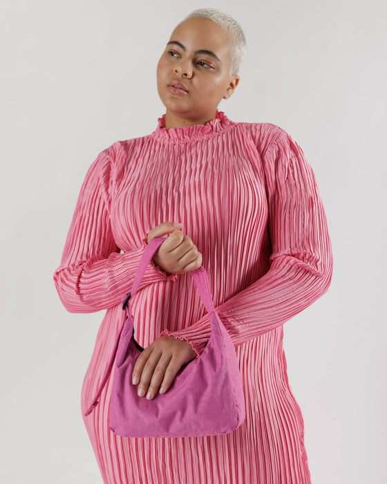 Baggu: Mini Nylon Shoulder Bag - Extra Pink