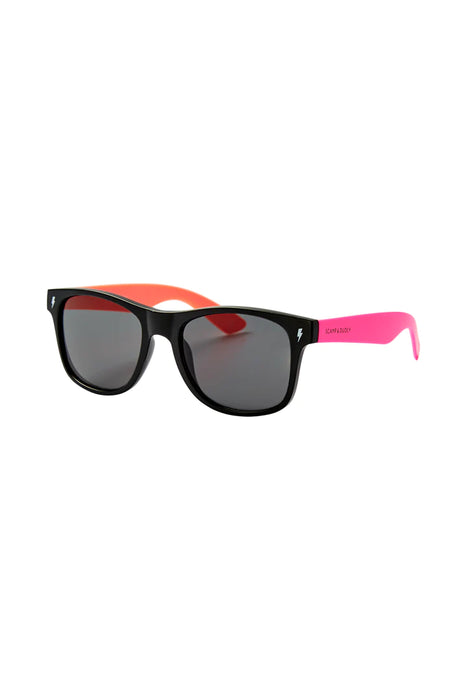 Scamp & Dude: 'Neon Sunnies' Black with Orange and Neon Pink