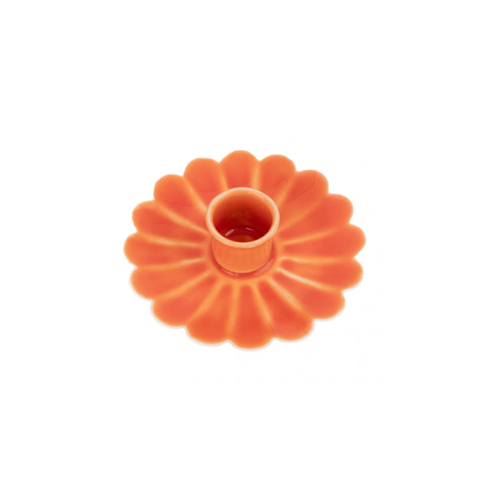 Orange Flower Candle Holder