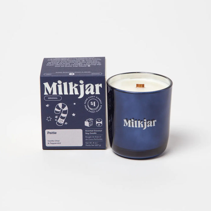 Milkjar: Pattie - Vanilla Chai & Peppermint Coconut Soy 8oz Candle
