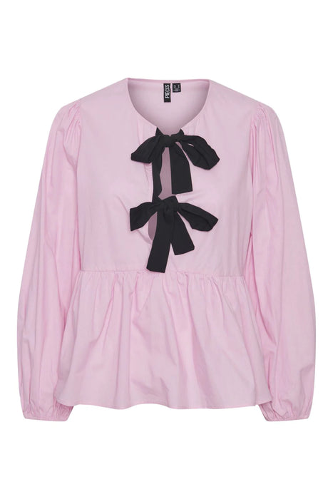 Bow Long Sleeve Top - Pink